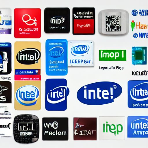 a collage of laptop price tags and software logos—Intel OneAPI, AMD ROCm, Qualcomm QNN SDK—each logo displayed on a clean white background with a subtle shadow, the price tags show $1,200, $1,500, and $1,300 respectively