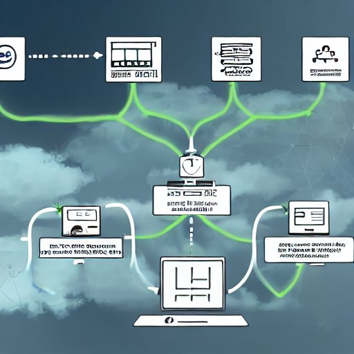a highly detailed photorealistic illustration of a technical migration workflow diagram, showing source cloud, data extraction, transformation, validation, and target on-premises infrastructure, with icons for data encryption