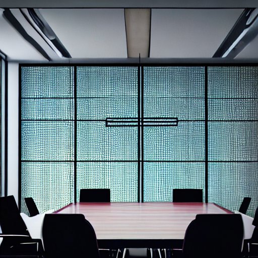 A serene image of a boardroom with diverse executives reviewing a holographic governance framework, a transparent AI core in the center