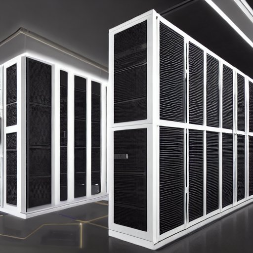 A side‑by‑side photorealistic comparison of Open Telekom Cloud server racks and AWS Outposts hardware, each displayed in a clean, modern data center environment, with subtle branding logos