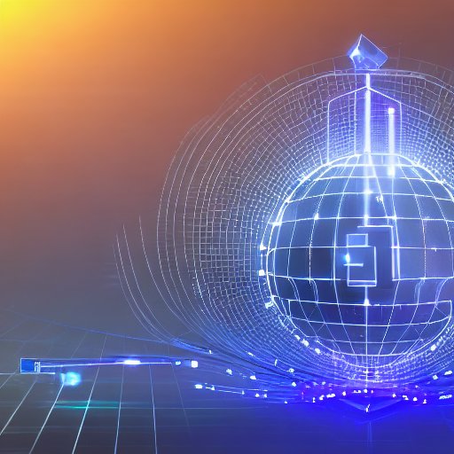 Futuristisches PKI‑Netzwerk mit leuchtenden Knotenpunkten, einer kristallinen Root‑CA‑Turm, die Aura ausstrahlt, umgeben von Prismen mit post‑quantum‑Kryptografie‑Symbolen, und einem digitalen Globus, auf dem Datenströme über Kontinente fließen, v…