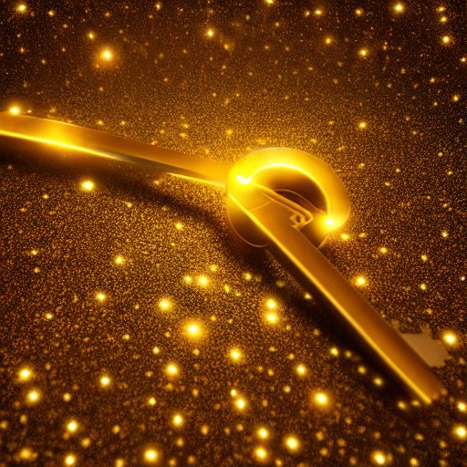 Zwei goldene, schimmernde Filamente, die einen öffentlichen und einen privaten Schlüssel darstellen, schweben in einem dunklen Raum mit Nebel, pulsen sanft und umgeben von Datenpaketen, während ein Serverrack im Hintergrund reflektiert – Symbol fü…