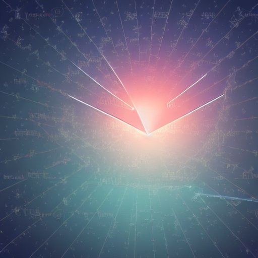 3D-Rendering eines rechtwinkligen Dreiecks, das im Weltraum schwebt, mit Vektoren von jedem Eckpunkt, sanftem blauem Leuchten, Hintergrund aus Sternen, überlagert mit der Gleichung a² + b² = c².