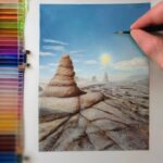 Ein klassisches Pendel schwingt in einer ruhigen, lichtdurchfluteten Umgebung, wobei klare Schatten und eine tiefe Farbpalette die Ruhe des ersten Newtonschen Gesetzes betonen.