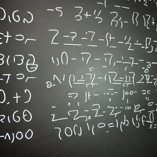 Mathematiker schreibt Primzahlen an Tafel, während digitale Überlagerung großer Primzahlen und modularer Gleichungen leuchtet; feiner Kreidestaub betont die präzisen Striche.