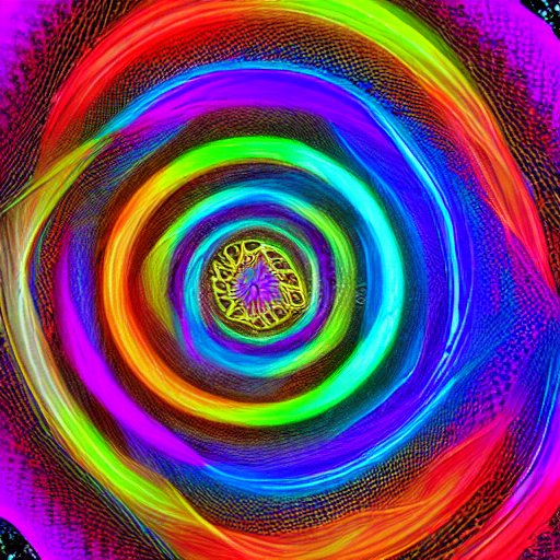 Quantencomputer mit Qubits in spiralförmiger Anordnung, die Pi darstellen, leuchtende Farben pulsen durch das Gitter, umgeben von schwebenden mathematischen Symbolen; im Hintergrund ein subtiler Raster von Quantenzuständen, während ein indigo-Auro…