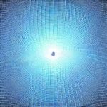 Vibrant blaue elliptische Kurve über einem komplexen Koordinatensystem mit Rasterhintergrund, ein hervorgehobener Punkt P und die Tangente an P, die die Gruppengesetze der elliptischen Kurve veranschaulicht.