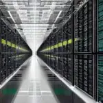 Ein futuristischer Serverraum mit blinkenden Racks und einer großen Weltkarte voller grüner Häkchen, die die Sicherheit von über drei Milliarden HTTPS-Zertifikaten durch Let's Encrypt symbolisiert.