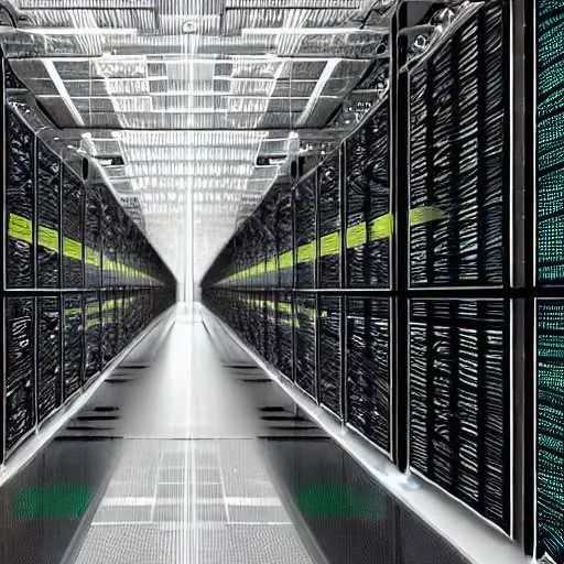 Ein futuristischer Serverraum mit blinkenden Racks und einer großen Weltkarte voller grüner Häkchen, die die Sicherheit von über drei Milliarden HTTPS-Zertifikaten durch Let's Encrypt symbolisiert.