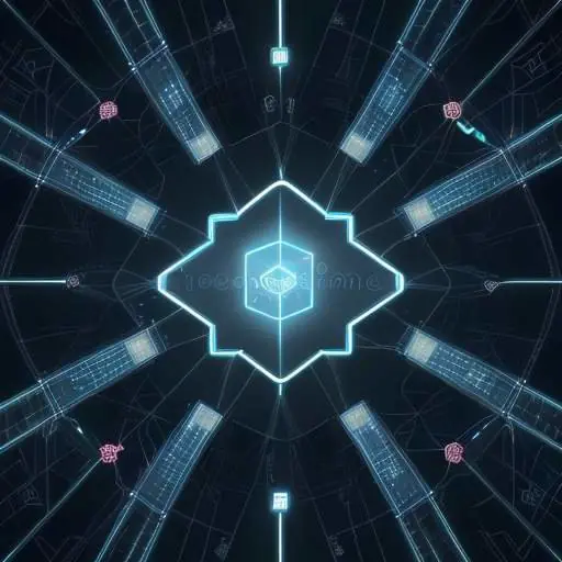 Abstraktes Bild einer mehrschichtigen Cloud-Architektur, das nahtlose Datenverbindung zwischen Rechenzentren, Public Cloud, Edge und Quantenprozessoren visualisiert.