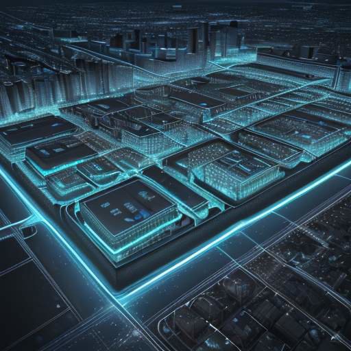 Überblick über ein globales Datennetzwerk mit dezentralen, leuchtenden Rechenzentrumsmodulen, die mit einem zentralen Cloud-Hub verbunden sind.