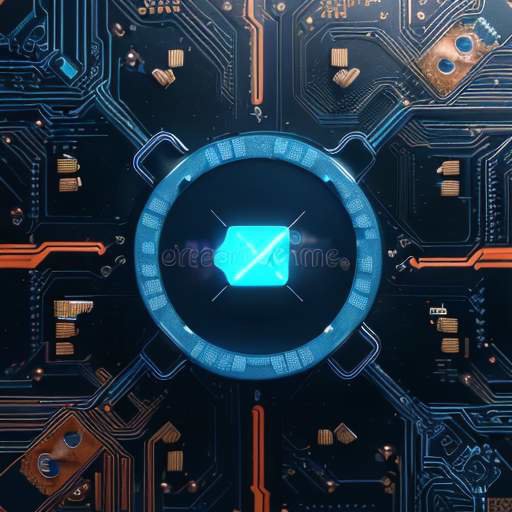 Dramatisches, filmisches Close-up von leuchtenden Mikrochips, das die kritische Rolle der Hardware in der KI und den globalen Wettbewerb um Rechenleistung symbolisiert.