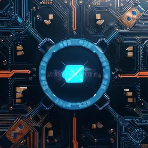 Dramatisches, filmisches Close-up von leuchtenden Mikrochips, das die kritische Rolle der Hardware in der KI und den globalen Wettbewerb um Rechenleistung symbolisiert.