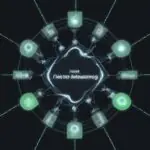 Netzwerkdiagramm, das den schnellen Datenfluss von Sensoren zu einer lokalen Edge-Verarbeitungseinheit im Vergleich zur Verbindung zur entfernten Cloud zeigt.