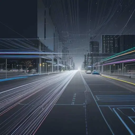 Visuelle Darstellung eines globalen Netzwerks, das durch leuchtende Linien von Datenströmen verbunden ist und die nahtlose Verbindung von Edge-Geräten zu einem zentralen Cloud-Hub symbolisiert.
