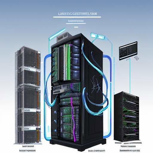 Konzeptdiagramm zur Integration von Flüssigkeitskühlung, Hochdichte-Rechenracks und optischen Interconnects in einem modernen Rechenzentrum.
