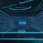 Ein futuristisches, leuchtendes Hologramm eines Gehirns verwebt komplexe Codezeilen und Datenströme in einem modernen Labor, was den Übergang von einfacher Textgenerierung zu autonomer KI-Logik visualisiert.