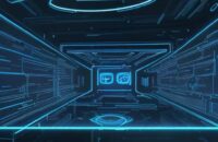 Ein futuristisches, leuchtendes Hologramm eines Gehirns verwebt komplexe Codezeilen und Datenströme in einem modernen Labor, was den Übergang von einfacher Textgenerierung zu autonomer KI-Logik visualisiert.