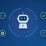 KI-Agent im Kreislauf aus Code, Prüfen, Einstellungen und Datenbank