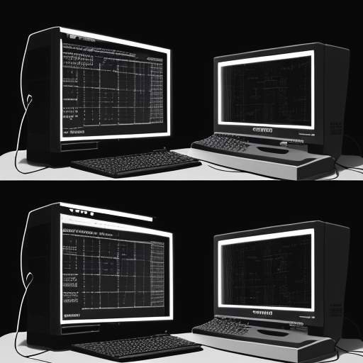 Eine geteilte Darstellung: Links ein traditionelles Terminal mit komplexem Code, rechts eine moderne Weboberfläche, die von einer leuchtenden Hand aus Lichtpartikeln bedient wird. Das Bild symbolisiert den Kontrast zwischen klassischer Programmier…