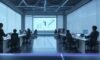 A diverse team of engineers and data scientists collaborate around a glowing holographic neural network display in a modern, high-tech laboratory in Berlin.