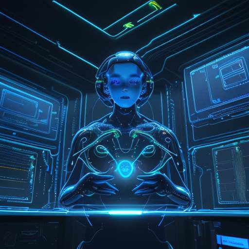Ein futuristisches Labor, in dem ein holografisches menschliches Gehirn von leuchtenden Datenströmen analysiert wird, symbolisiert die komplexe Verknüpfung von KI-Technologie und neuronalen Netzwerken.