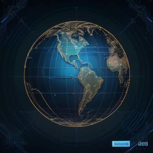 Eine stilisierte Weltkarte aus leuchtenden Glasfaserkabeln und digitalen Knoten mit Schutzschilden und Vorhängeschlössern, die globale Cybersicherheit und den Schutz digitaler Infrastrukturen symbolisiert.