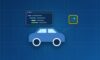 Auto verbunden mit Code-Fenster und Steuerchip