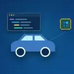Auto verbunden mit Code-Fenster und Steuerchip