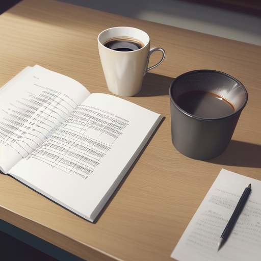 Ein offenes Lehrbuch mit mathematischen Formeln, ein Bleistift und eine Tasse Kaffee auf einem Holztisch in einer Bibliothek.