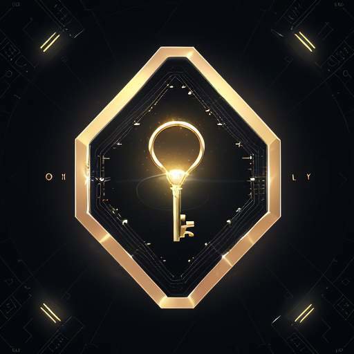 Eine leuchtende goldene Schlüsselgrafik auf einer High-Tech-Platine als Symbol für die Lösung von Compliance- und Sicherheitsherausforderungen im digitalen Handel.